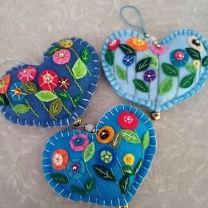 Felt ornaments set of 3